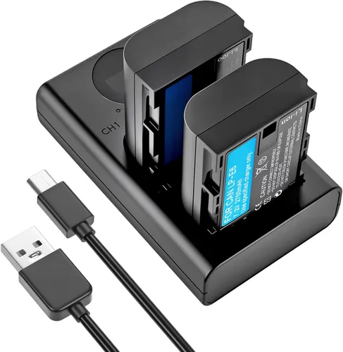 Miniatura 10 de Paquete de 2 baterías de alta capacidad LP-E6/LP-E6N/LP-E6NH de 2750 mAh para Canon EOS R Series (R,R5,R6 Mark II,R5C,R6,R6II,R7), Serie 5D