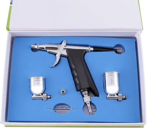 Pistolet Aerographe - Juego de pulverizador de pintura multiusos con 2 tazas de alimentación, aerógrafo para pintura artística