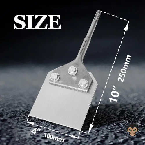 Miniatura 2 de Monkey King Bar - Sds Plus Bits de 4 pulgadas de ancho - (4 x 10 pulgadas) SDS Plus - Rascador de piso de mango corto con quita Thinset compatible