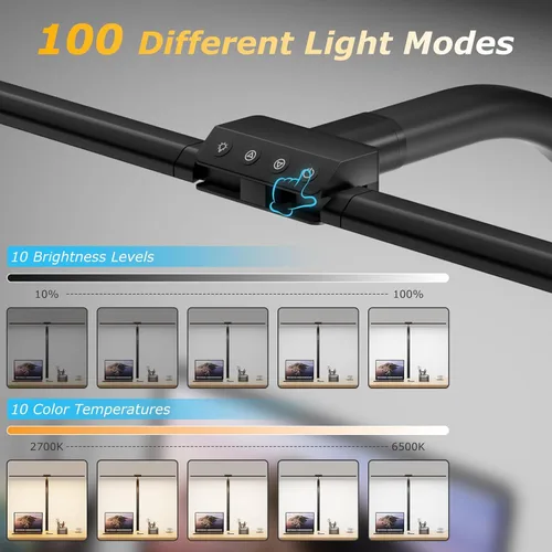 Miniatura 2 de Lámpara de escritorio, Lámparas de escritorio LED para oficina en casa, Lámpara de arquitecto para cuidado de los ojos para escritorio