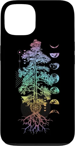 Miniatura 7 de iPhone 11 Pro Max Árbol de la Vida Fases de la Luna Yoga Chakra Estuche de Regalo