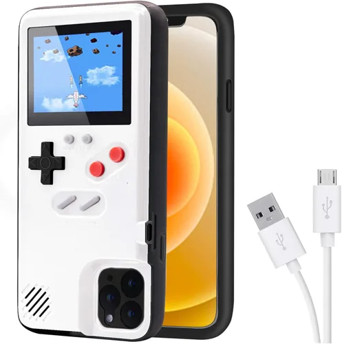 Miniatura 17 de Funda de consola de juegos para iPhone, funda protectora retro autoalimentada con 36 juegos pequeños, pantalla a todo color, funda de videojuegos