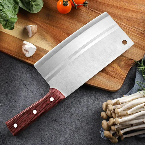 Miniatura 8 de TJ POP Cuchilla China de Chef, Cuchillo de Acero Inoxidable de 7.5 Pulgadas con Mango Ergonómico, Cuchillo de Cocina Ultra Afilado para Hogar