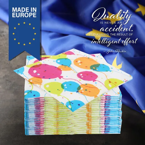 Miniatura 3 de Servilletas de globo para cócteles, aperitivos, bebidas de bar, cumpleaños y eventos de fiesta, 3 capas gruesas y absorbentes