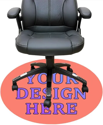 Miniatura 32 de Tapete redondo personalizado para silla de escritorio de oficina, diseño de tu propio logotipo de foto, texto, alfombrillas circulares