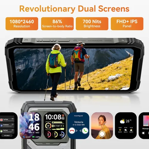 Miniatura 6 de Blackview XPLORE 1 Pro AI 5G - Teléfono resistente inteligente Android 15 (Imagen térmica FLIR), 20000mAh 55W 36GB +256GB, teléfono inteligente