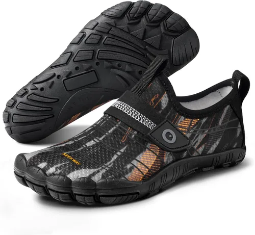SEEKWAY - Zapatos de agua para niños y niñas, de secado rápido, antideslizantes, calcetines acuáticos para deportes al aire libre, piscina,