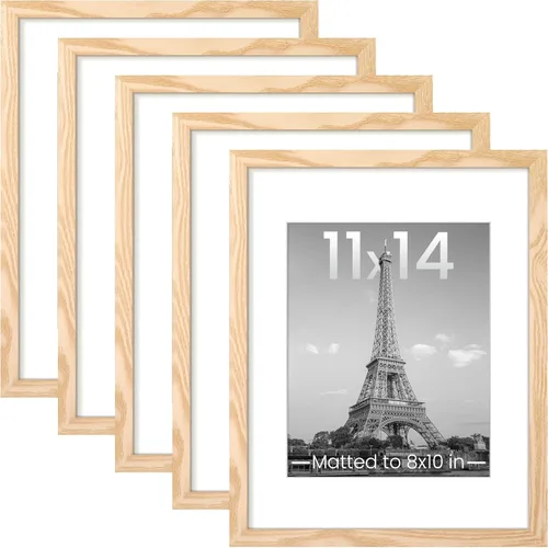 Miniatura 26 de upsimples - Portarretratos de 11 x 14 para galería de fotografías. Marcos para fotos de 8 x 10 pulgadas con paspartú o de 11 x 14 pulgadas sin Dorado