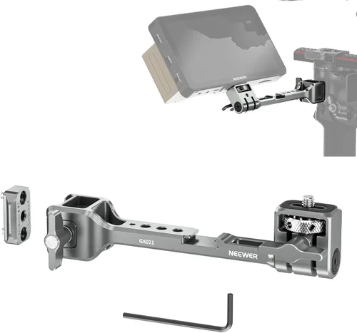 Miniatura 9 de NEEWER Soporte de monitor de campo ajustable, soporte giratorio de 360° para monitor de cámara con rosca de 1/4 pulgadas, compatible con cardanes