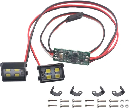 ShareGoo RC de doble cabeza 4LED barra de luz LED lámpara de techo brillante simulación compatible con Traxxas TRX-4 Trx4 Axial SCX10 90046 RC4WD