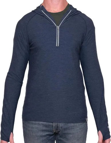 Miniatura 3 de MERIWOOL Sudadera con capucha para hombre, ligera, de lana merina, manga larga, térmica