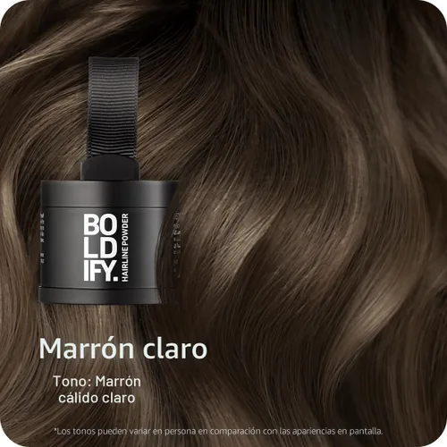 Miniatura 2 de BOLDIFY Polvo para la Línea del Cabello - Retoque de Raíces Color de Cabello para Cobertura de Canas - Polvo Capilar que Oculta la Calvicie