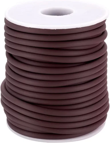 Miniatura 11 de FASHEWELRY 3 rollos de cables de goma huecos para tejer, cable de peluquero de 0.079 pulgadas (0.079 in), cables de silicona para tejer puntada