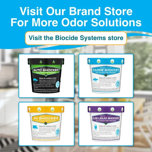 Miniatura 6 de Biocide Systems Auto Shocker - Eliminador de olores fuerte para automóvil, eliminador de olores ClO2 ecológico para olores duros en interiores