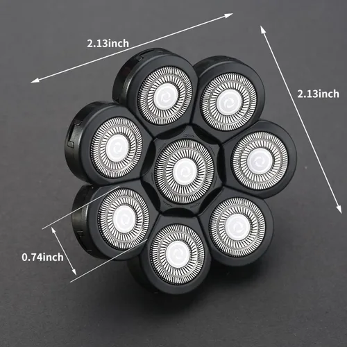 Miniatura 6 de Cabezales de Repuesto de 8 Cuchillas para Afeitadora Eléctrica (8D Negro)