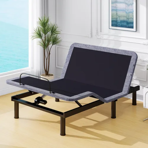 Miniatura 9 de Vipbear Base de cama ajustable individual XL, marco de cama de masaje doble cabezal y reposapiés, cama eléctrica con control remoto inalámbrico