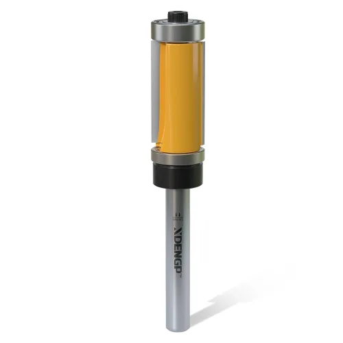 Rodamiento superior e inferior Broca de enrutador de ajuste empotrado vástago de 1/4 pulgadas, diámetro de corte de 1/2 pulgada, longitud de corte