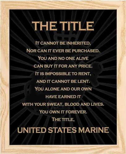 Miniatura 13 de The Title - Póster de Estados Unidos - Decoración de pared militar para marines, veteranos y entusiastas - Impresión artística de pared