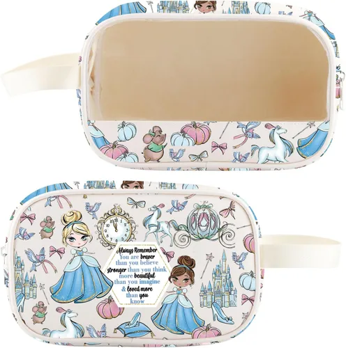 Miniatura 9 de WZMPA Magical Princess - Bolsa de cosméticos de Scullery Maid para fanáticos, regalo You Are Braver Stronger Beautiful Than You Know, bolsa
