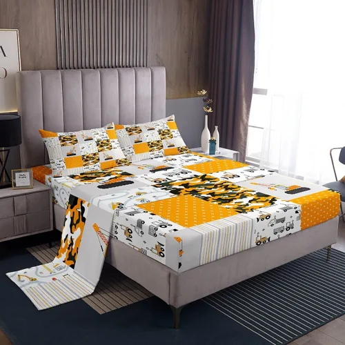 Miniatura 46 de Juego de sábanas con estampado camuflaje de la bandera estadounidense tamaño King, de Castle Fairy. Juego de ropa de cama de lujo de microfibra