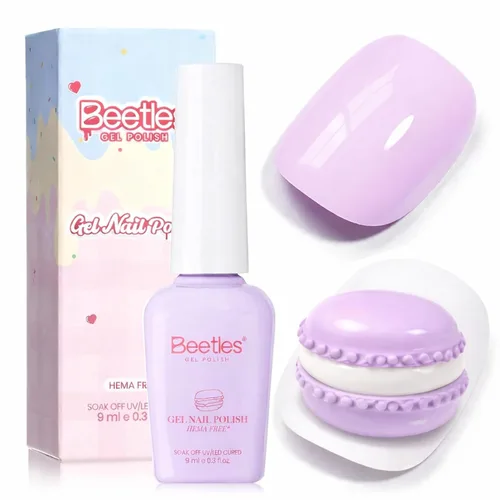Miniatura 33 de Beetles - Lámpara de uñas LED UV, luz de uñas blanca caramelo con 3 temporizadores de 30/60/90 segundos y pantalla de cuenta regresiva para esmalte