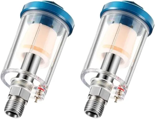 Miniatura 8 de 3 piezas de separador de aceite de agua, mini filtro de aire en línea, filtro de aerógrafo de entrada y salida NPT de 1/4 pulgadas, separador
