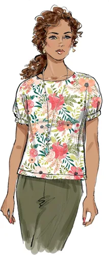 Miniatura 6 de Butterick Kit de patrón de costura con escote asimétrico de Misses B6875, tallas 6-8-10-12-14