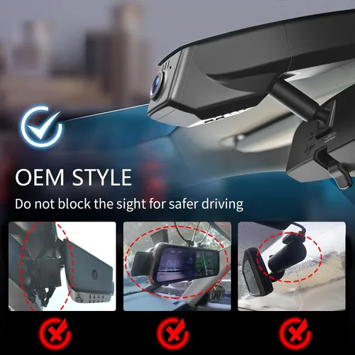 Miniatura 8 de Mangoal Cámara de tablero delantera 4K y trasera de 1080p para Buick Enclave 2018-2024 (modelo B), se prefiere Base Essence Premium Avenir