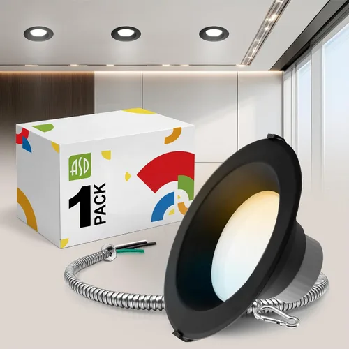 Miniatura 16 de ASD Downlight LED comercial sin lata de 4 pulgadas, iluminación ajustable de potencia de 7/10/13W, lámpara de techo empotrable redonda regulable, 5