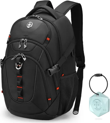 Miniatura 17 de swissdigital Mochila para portátil de viaje de negocios, para hombre y mujer, con puerto de carga USB inteligente, compatible con portátiles de 15.6