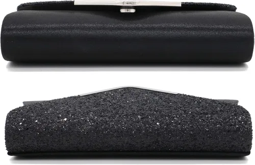 Miniatura 6 de ZIUMUDY Bolso de mano de noche con purpurina brillante para colgar en el hombro, bolso de mano para boda nupcial