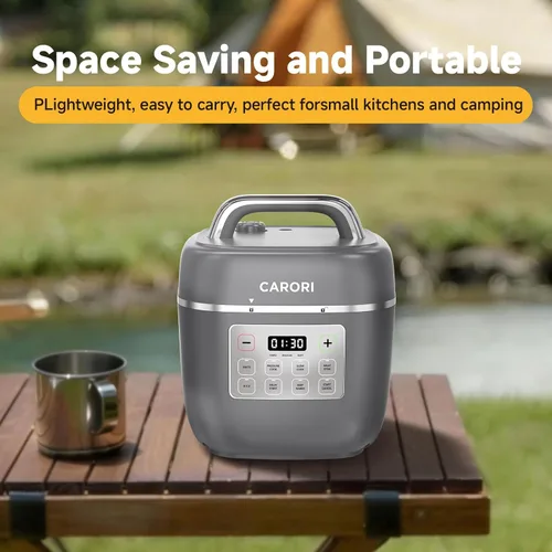 Miniatura 7 de Olla a presión eléctrica 3QT, 8 en 1, ahorro de tiempo y saludable, olla antiadherente de cerámica para comidas rápidas, salteado, olla a presión