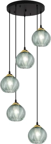 Miniatura 15 de KCO Iluminación Moderna de Vidrio Gris Ahumado Lámpara Colgante Isla de Cocina Globo Grande Estilo Granja Iluminación Colgante Ajustable Vidrio
