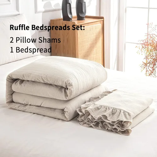 Miniatura 2 de Bonlino Juego de Ropa de Cama para el Hogar Conjunto de Colcha Edredón - Colcha de Granja Cubrecama de Verano Colchas, Edredón Ligero Elegante Ropa