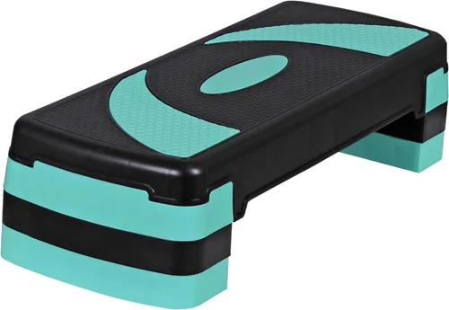 Miniatura 9 de HomGarden Escalón de entrenamiento aeróbico ajustable en fitness y ejercicio, plataforma de entrenamiento con elevadores de ajuste de 4 a 6 a 8