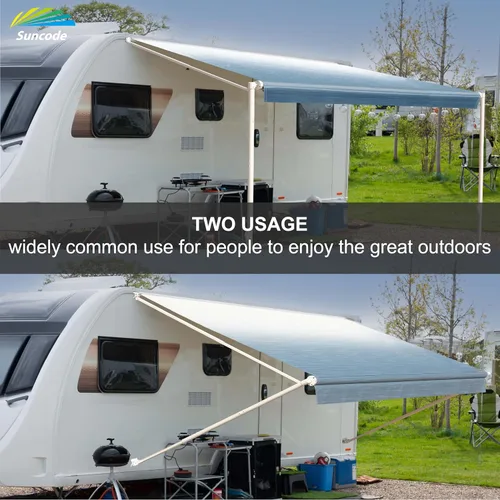Miniatura 5 de Suncode Toldo para autocaravana para caravana, cámper y remolques de viaje, kit completo de toldo manual para caravana, toldo manual para cámper