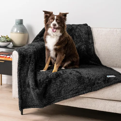Miniatura 16 de PETAMI Manta de forro polar esponjoso para gatos y perros, gris, talla XL