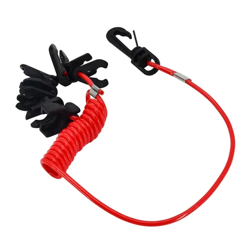 Miniatura 2 de Llaves universales de interruptor de parada de seguridad para barco, 11 unidades con cordón compatible con Yamaha Tohatsu Suzuki compatible
