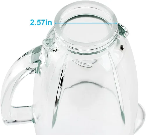 Miniatura 2 de Piezas de repuesto Frasco de vidrio de 6 tazas con tapa, compatible con licuadoras Oster