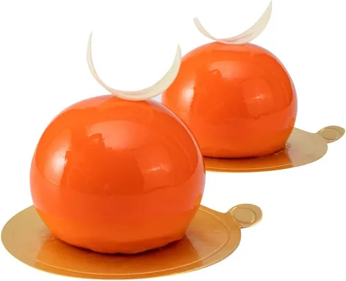 Miniatura 12 de Restaurantware -Molde de bola de 8 cavidades de pastelería, 1 molde de chocolate listo para horno - Molde de silicona blanca flexible, congelable