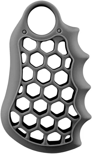 Miniatura 8 de Fortalecedor de agarre de mano, 1 ejercitador de agarre de antebrazo, diseño de panal de abeja, agarre de silicona para aliviar el estrés