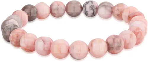 Miniatura 17 de Crystal Vibe Pulseras de cuentas de 0.315 in para mujeres y hombres, pulseras de cristal con piedras preciosas naturales, tamaño elástico ajustable