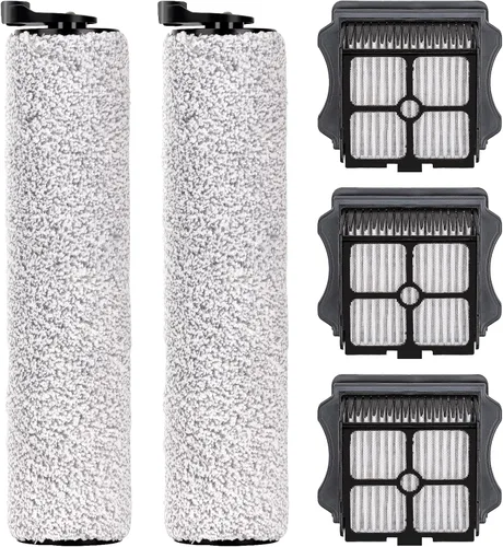 Rodillos de cepillo de repuesto y filtros HEPA compatibles con Tineco Floor One S3/iFloor 3, aspiradora inalámbrica en seco y húmedo, kit de
