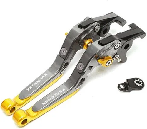 Miniatura 12 de para Yamaha para Xmax 300 para Techmax para X-MAX 125 300 2020 2022 Manetas de freno de embrague con bloqueo de estacionamiento (color negro y azul)
