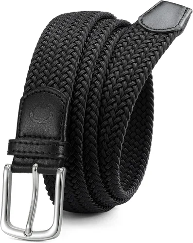 Miniatura 27 de CHAOREN Cinturón para hombre, cinturón de golf trenzado elástico para hombres de 1 3/8 pulgadas, regalo para pantalones de golf, pantalones cortos