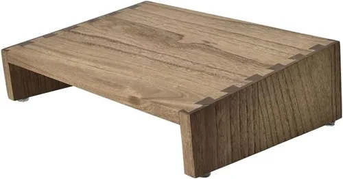 Kirigen Reposapiés para debajo del escritorio de madera con ajuste de altura, soporte ergonómico portátil que mejora la postura y la circulación,