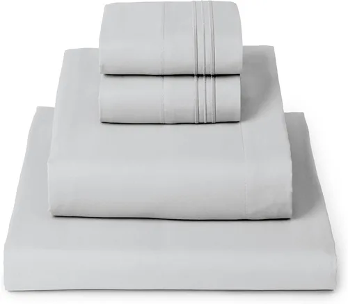 Miniatura 79 de Mellanni Juego de Sábanas Split King - Colección Icónica de 7 Piezas para Ropa de Cama, (Incluye 4 Fundas de Almohada), Bolsillo Profundo de 16 1394