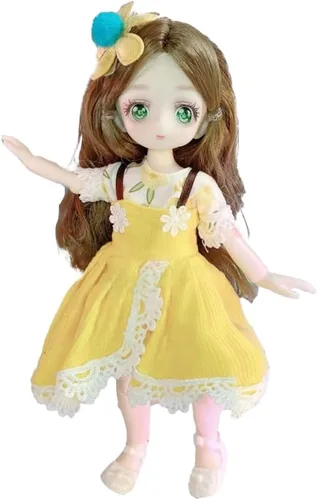 Miniatura 5 de Muñeca Anime BJD 1/7 SD Muñecas de 9 Pulgadas Muñeca Articulada de 18 Bolas Juguetes DIY con Ropa Conjunto Zapatos Cabello No Ajustable Maquillaje
