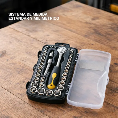 Miniatura 6 de Dados, Mesa 1/4 y 3/8 ', 39 piezas, Pretul