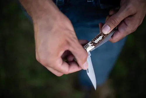Miniatura 3 de Uncle Henry 885UH Senior Rancher 6.9in Folding Pocket Knife with Stainless Steel Blades and Staglon Handle for Hunting, EDC